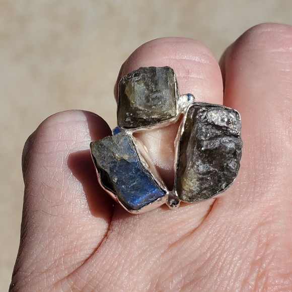 New Natural Kyanite 925 Silver Ring. - Picture 2 of 16